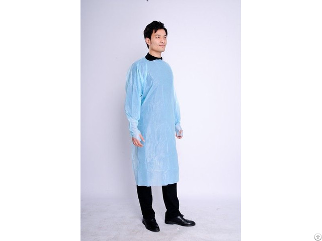 High Quality Medical Disposable Cpe Protective Gown Impervious