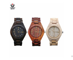 Xinboqin Hot Sale Simple Zircon Quartz Calendar Lady Wooden Watches Custom Logo