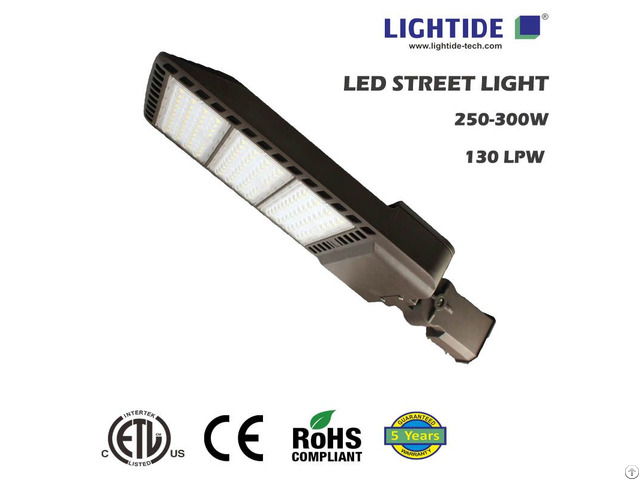 Etl Ce Rohs Certified Slim Led Street Lights 300w 150 Lpw