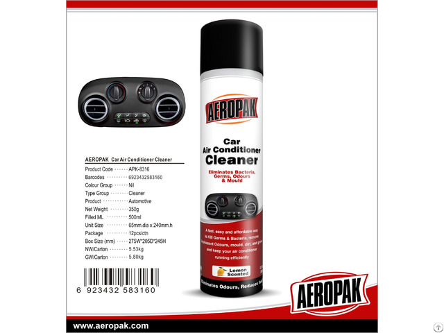 Aeropak Air Conditioner Cleaner Ac Purifier Spray For Car Home