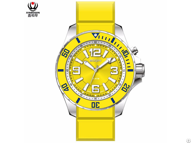 Xinboqin Multicolour Silicon Minimalist Big Dial 2018 Mens Quartz Watches Custom