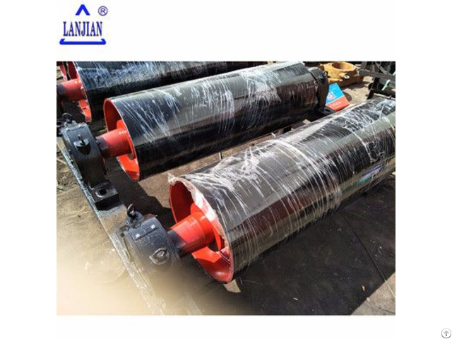 Large Conveying Capacity Pipe Belt Conveyor Stainless Steel Drive Bend Drum Pulley