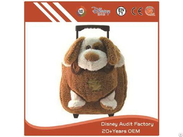 Plush Dog Kids School Backpacks