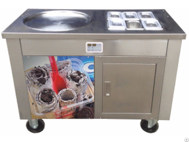 Single Pan Fried Ice Cream Roll Machine With Panasonic Compressor