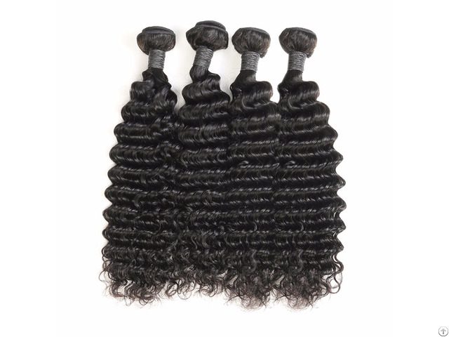 9a Brazilian Deep Wave 4 Bundles Human Virgin Hair Weave