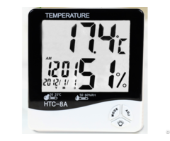 Digital Humidity Temperature Meter With Date And Time Clock Thermometer Hygrometer