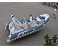 Lianya 5 2m Luxury Fiberglass Hull Inflatable Rib Boat With Outboard Engine