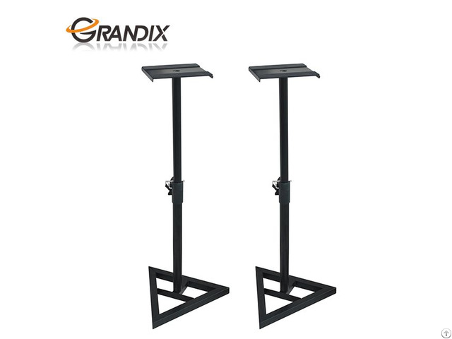 Product 2 Pcs Speaker Home Audio Adjustable Monitor Triangle Pair Steel Stands