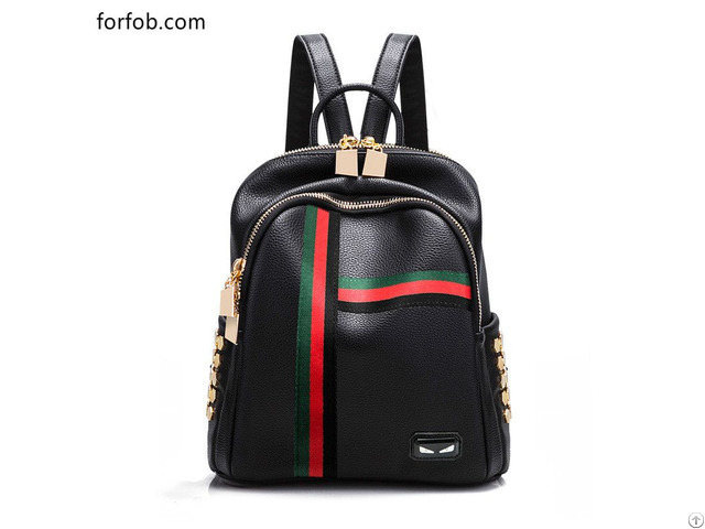 Women S Soft Leather Purse Tote Top Handle Backpack School Travelling Bags Handbag With Rivet