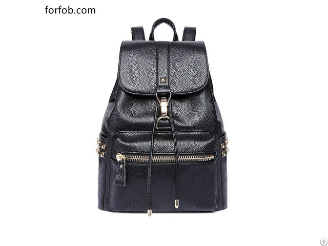 Ladies Pu Leather Stylish Casual Small Backpack Purse For Women Top Handle Travelling Bag
