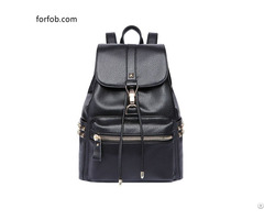 Ladies Pu Leather Stylish Casual Small Backpack Purse For Women Top Handle Travelling Bag