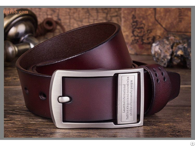 Men Genuine Pin Belts Buckle Wholesale Real Leather Belt