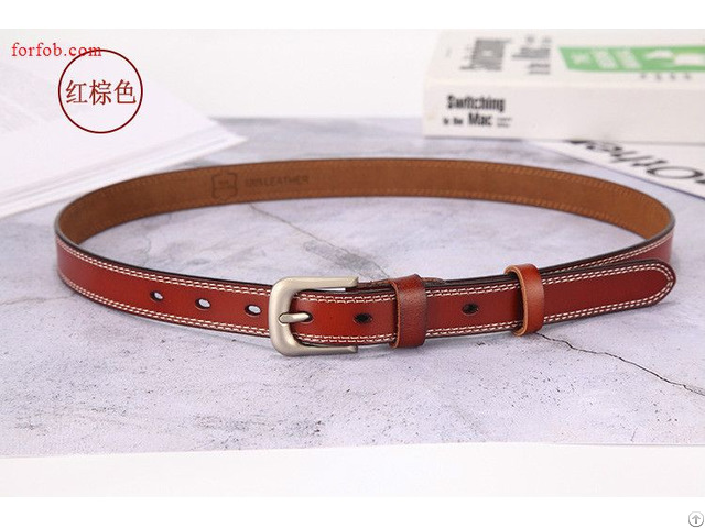 Fashion Leisure Woman Genuine Leather Belt With Hole