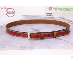 Fashion Leisure Woman Genuine Leather Belt With Hole