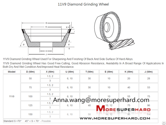 11v9 Diamond Grinding Wheel