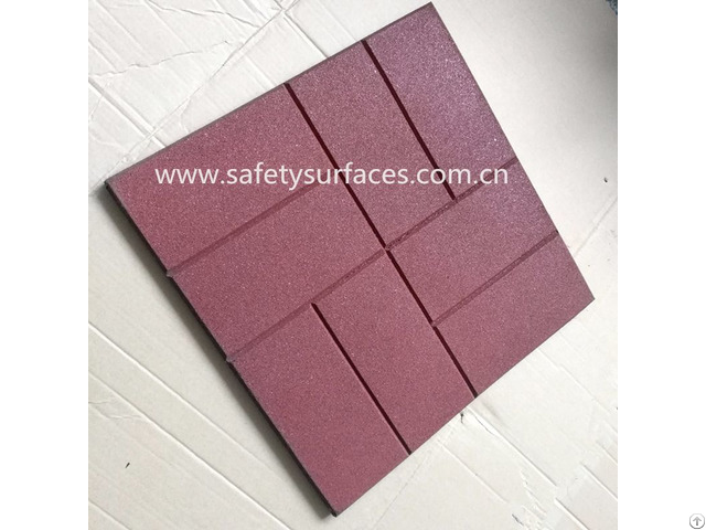 Anti Slip Various Pattern Rubber Brick Paver