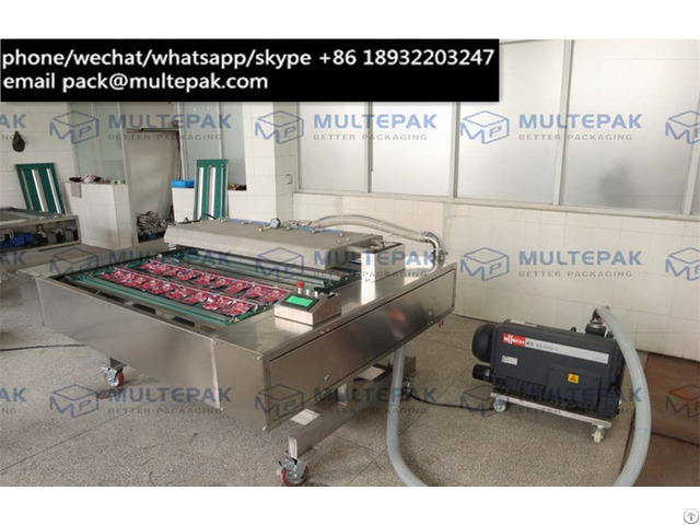 Multepak Automatic Continuous Conveyor Belt Vacuum Packaging Sealer Machine