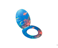 Ocean Blue Sea Bed Life Printed Toilet Seats Mdf Lids Covers