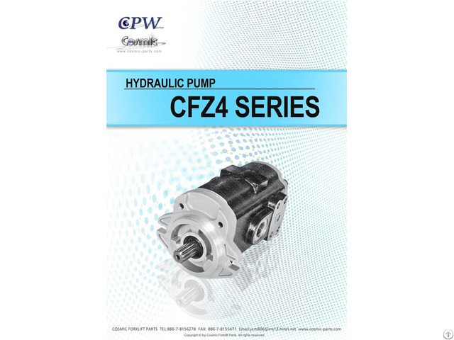 Cosmic Forklift Parts On Sale 339 Cpw Hydraulic Pump Cfz4 Series Catalogue Part No