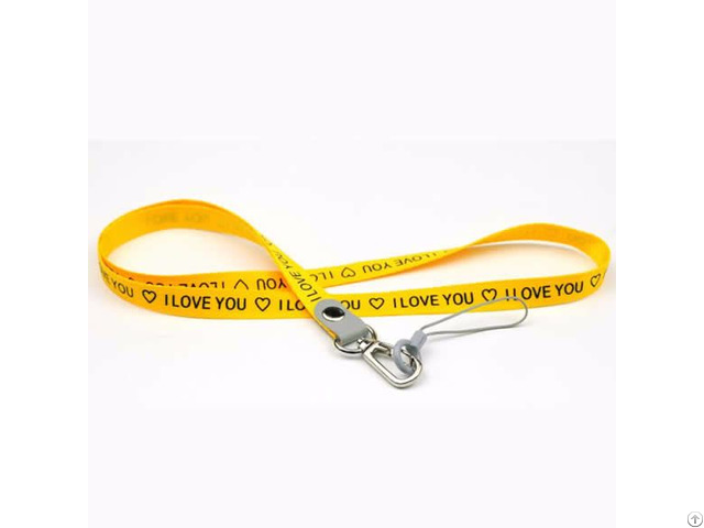 Custom Woven Logo Polyester Lanyards With Badge Card Holder