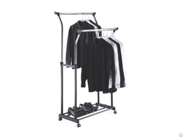 Double Adjustable Garment Rack