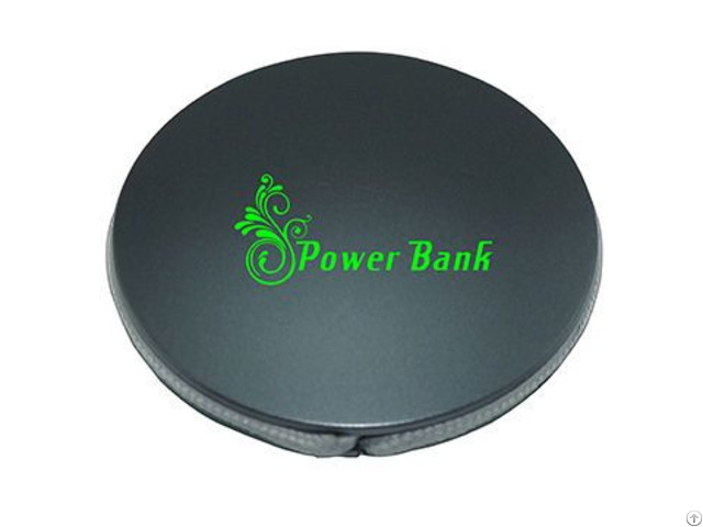 1800mah Power Bank Mfi Built In Cable Portable Round Shape Pocket Charger