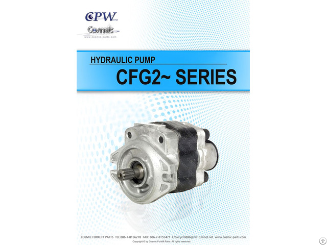 Cosmic Forklift Parts On Sale 340 Cpw Hydraulic Pump Cfg22 Series Catalogue Size