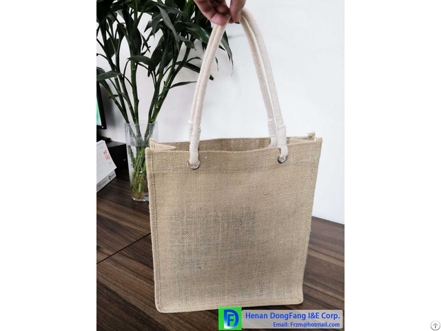 High Quality Factory Direct Supply Wholesale Low Price Customized Logo Print Shopping Jute Bag