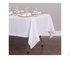 Rectangular Polyester Tablecloth White