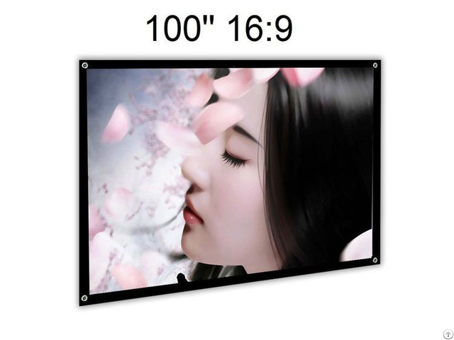 Simple Foldable Portable Front Projection Screen Without Frame