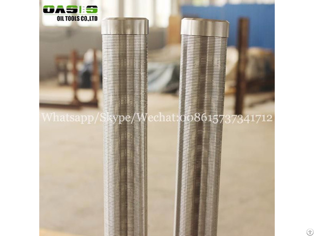 Stainless Steel Johnson Type Screen Pipe With Welded Beveled Connection End