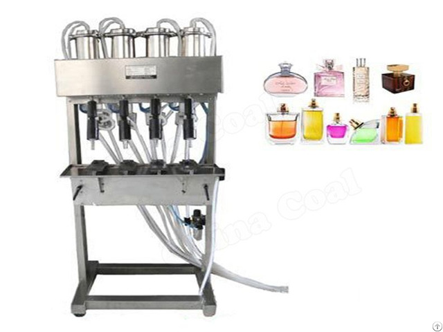 Semi Automatic 4 Heads Vacuum Perfume Filler Liquid Filling Machine Li