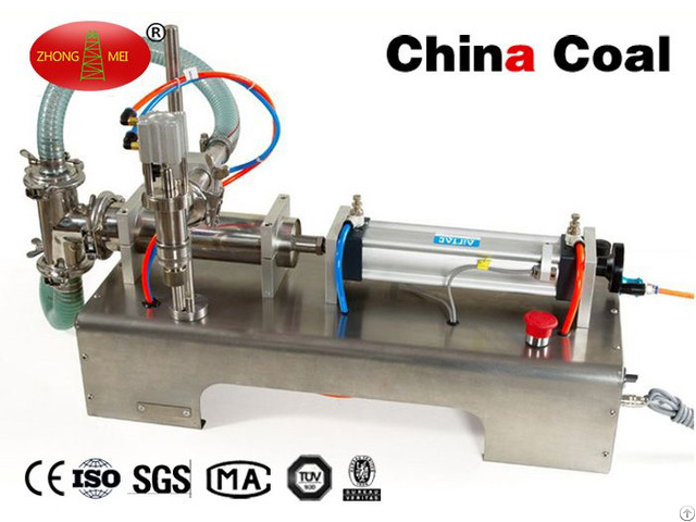 Single Head Liquid Softdrink Pneumatic Filling Machine Table