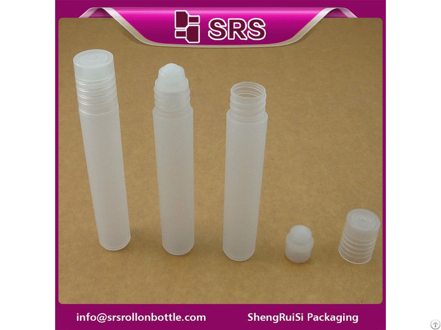 10ml Cylinder Plastic Roll On Bottle With Pp Ball