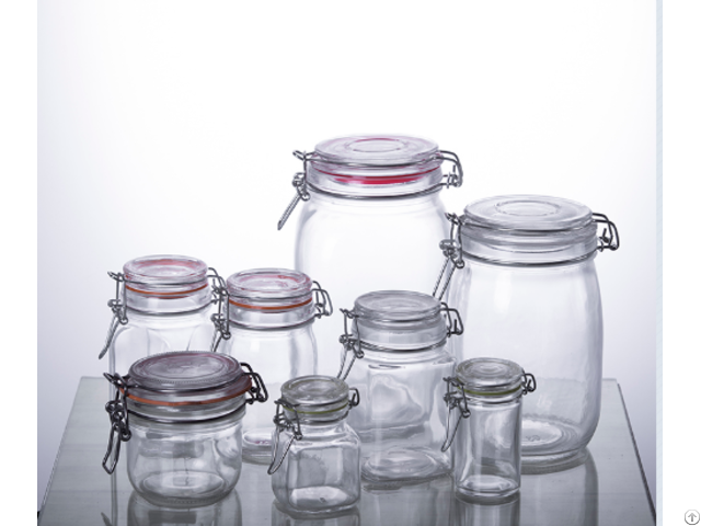 Airtight Wire Bail Glass Containers
