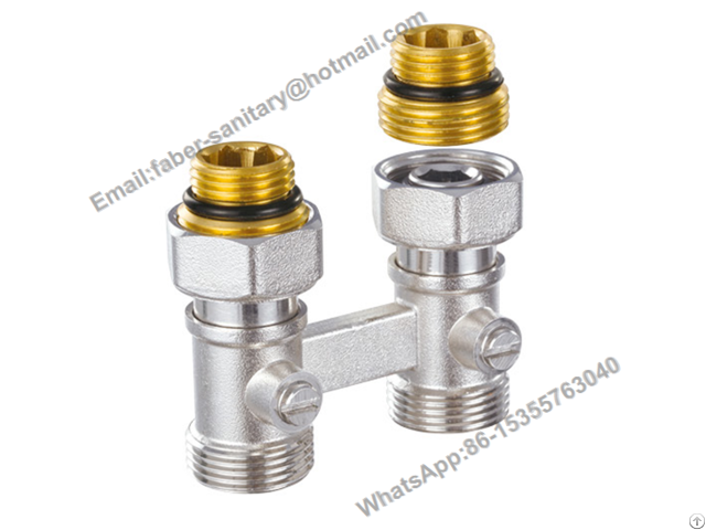 Brass Radiator H Valve For Heating System