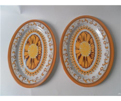 Top Grade Eco Friendly Melamine Tableware Dinner Set Oval Shape Plastic Plate For Wedding