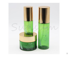 Luxurious Green Color Facial Cream Packaging Jar