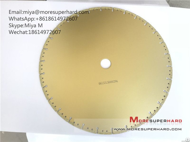 Vacuum Brazed Diamond Saw Blades For Cutting Marble Etc Miya