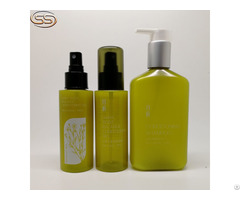 Green Empty Pet Plastic Shampoo Bottles For Hair Care