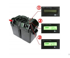 100ah 12v Black Battery Box With Lcd Screen For Marine