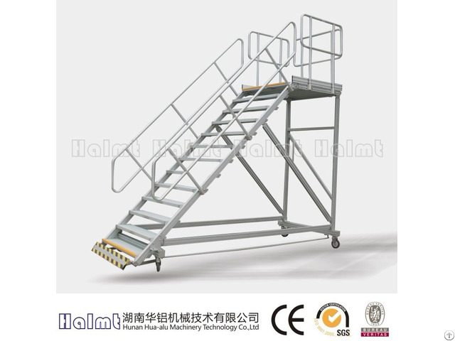 Wholesale Industrial Aluminum Working Platform Step With Handrails