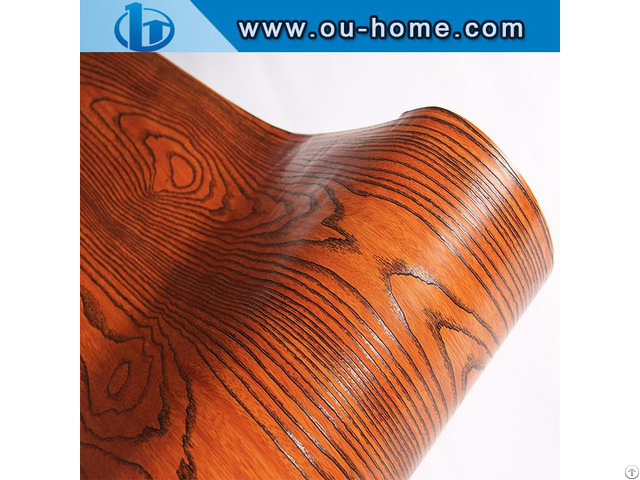 Ouhome Classical Wood Grain Pvc Decorative Film For Furniture