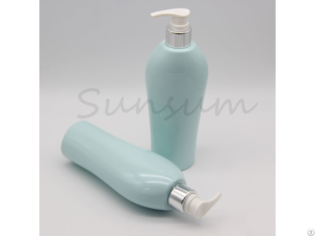 Screen Printing Transparent Pet Plastic Shampoo Bottle