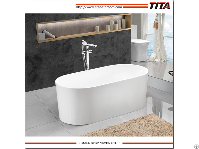 Shallow Compact Acrylic Free Standing Bathtub Tcb020d