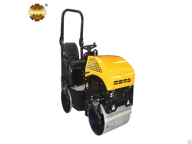 Ym 1000 1ton Gasoline Riding Mini Vibratory Road Roller Compactor