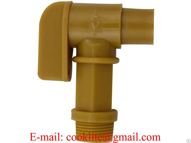 Bsp Thread Polyethylene Barrel Faucet Gold Drum Tap Plastic Spigot 3 4 Inch