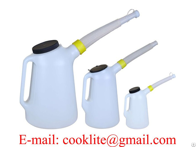 Fluid Fuel Oil Antifreeze Measuring Jug With Cap And Flexi Spout