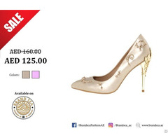 Gold Leaves Pumps