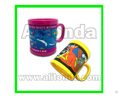 Pvc Cartoon Cute Children Custom Mugs For Aquarium Office Travel Agent Promotional Gifts